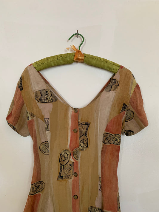 90s earthy maxi dress