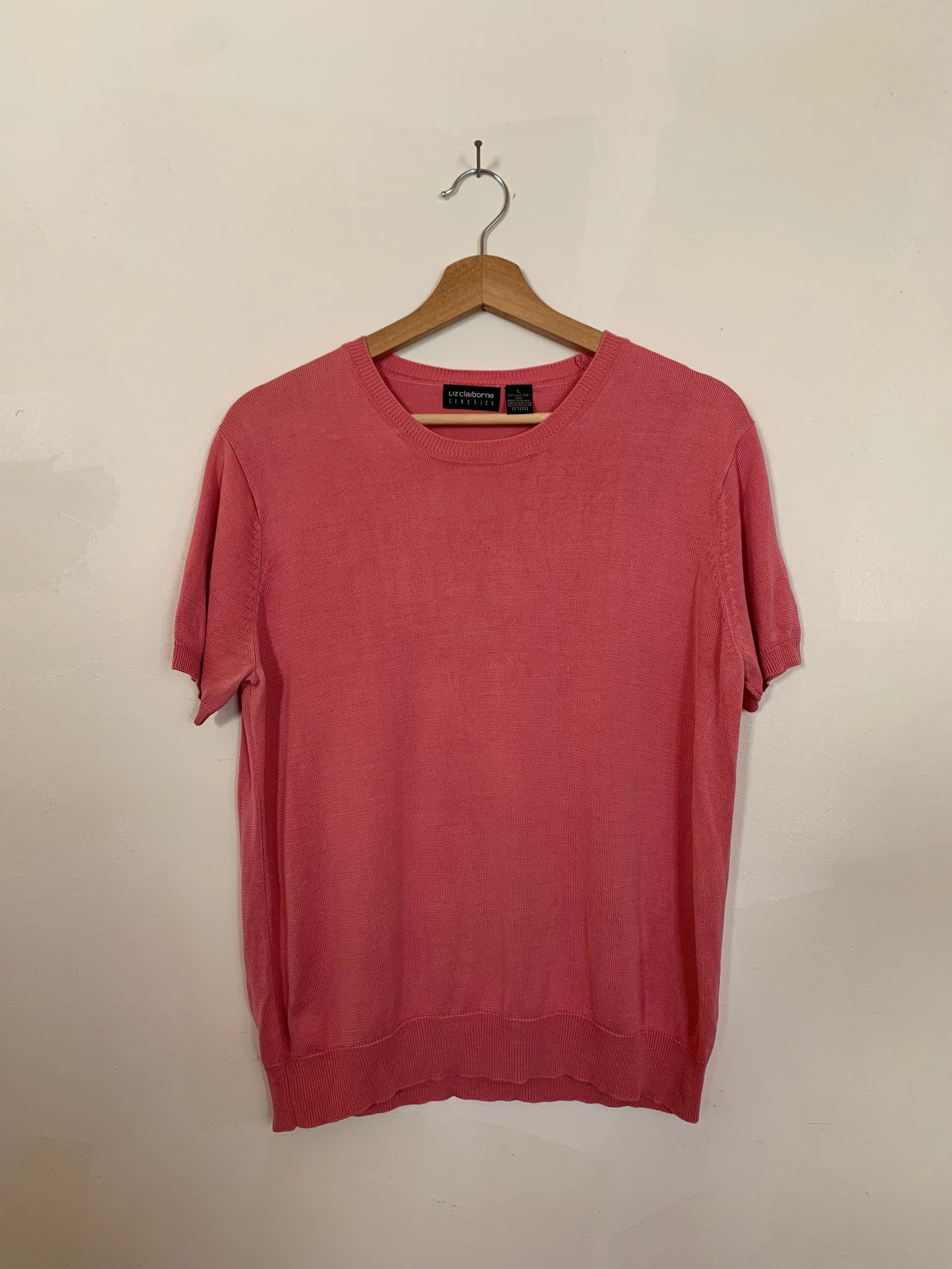 Bubblegum silk knit t-shirt