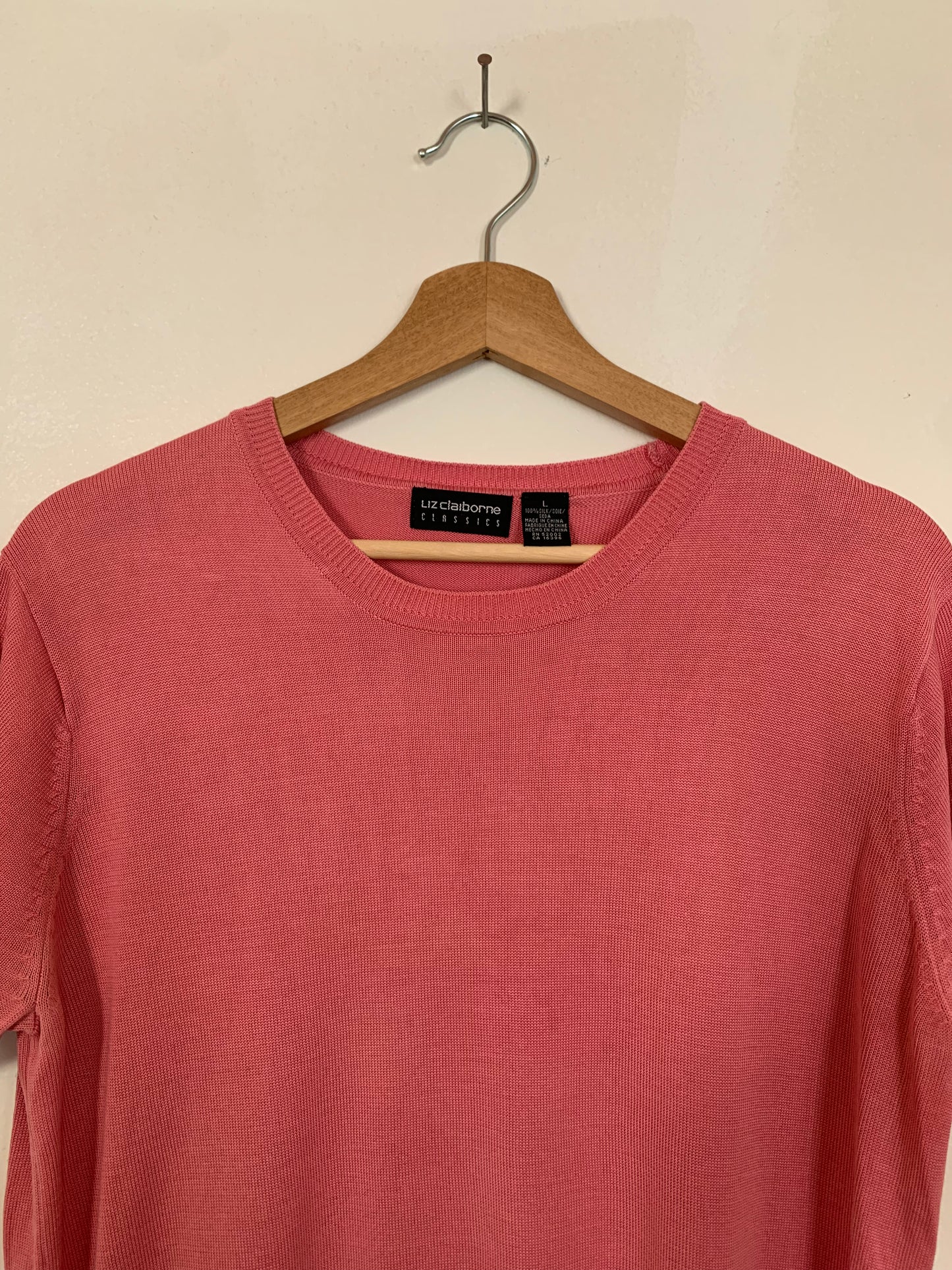 Bubblegum silk knit t-shirt
