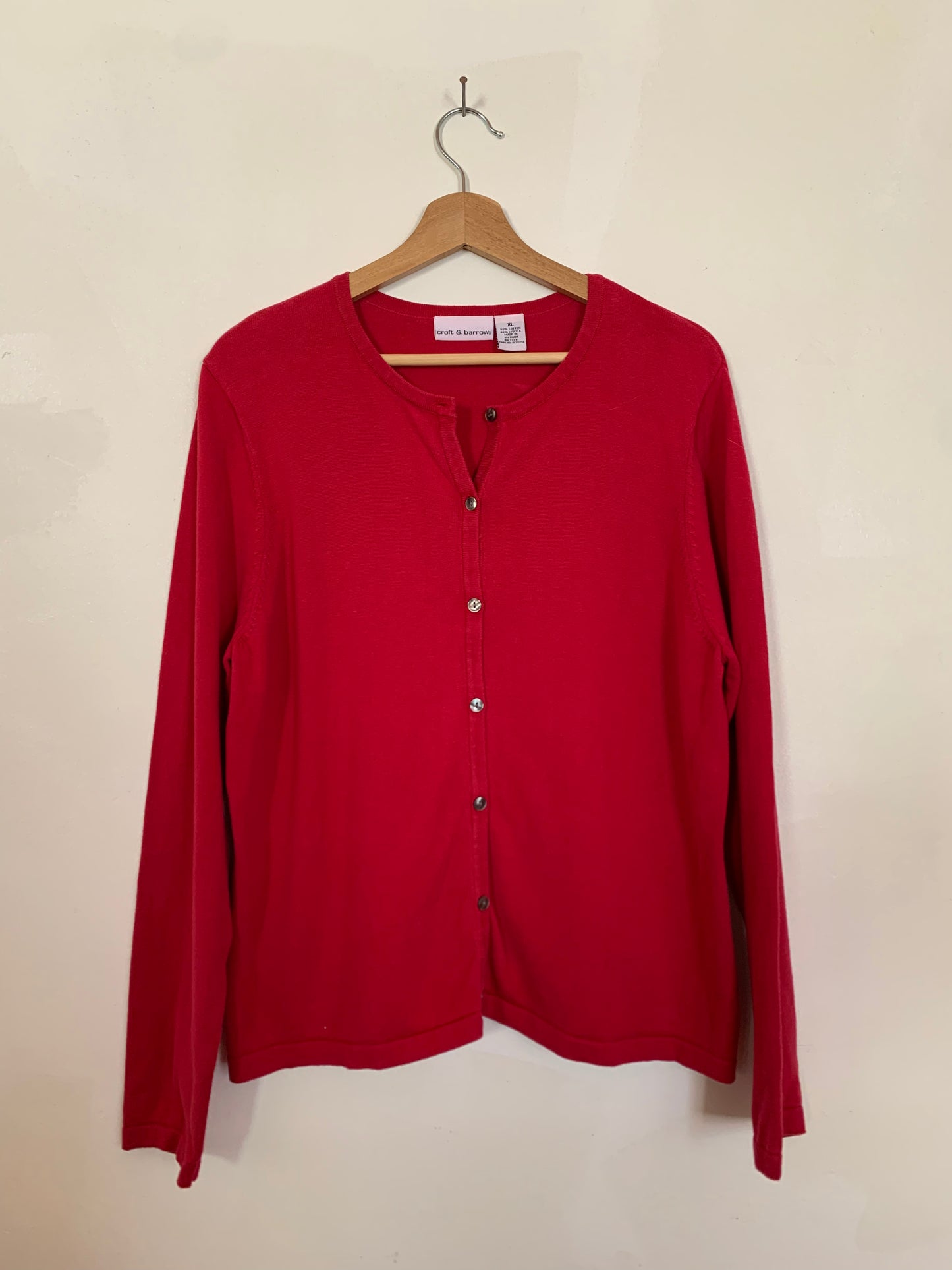 Cherry red cardigan