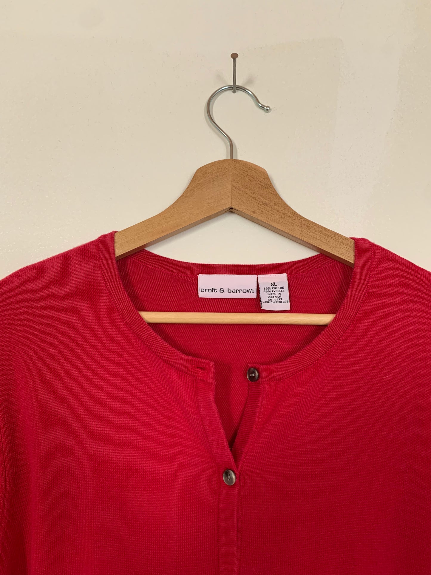 Cherry red cardigan