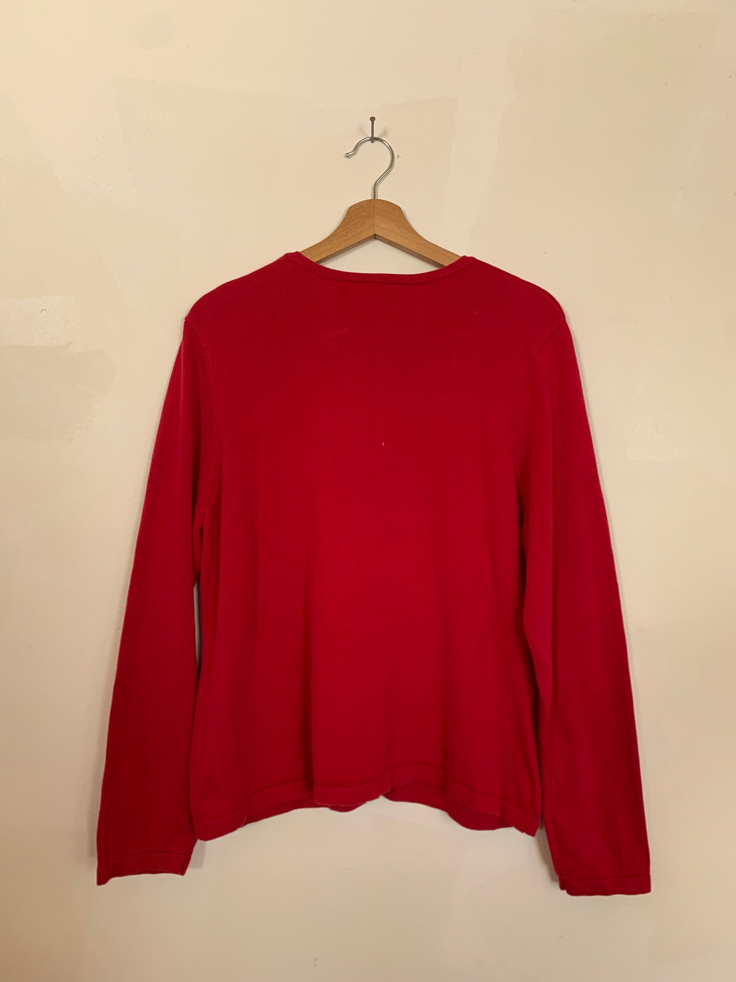 Cherry red cardigan