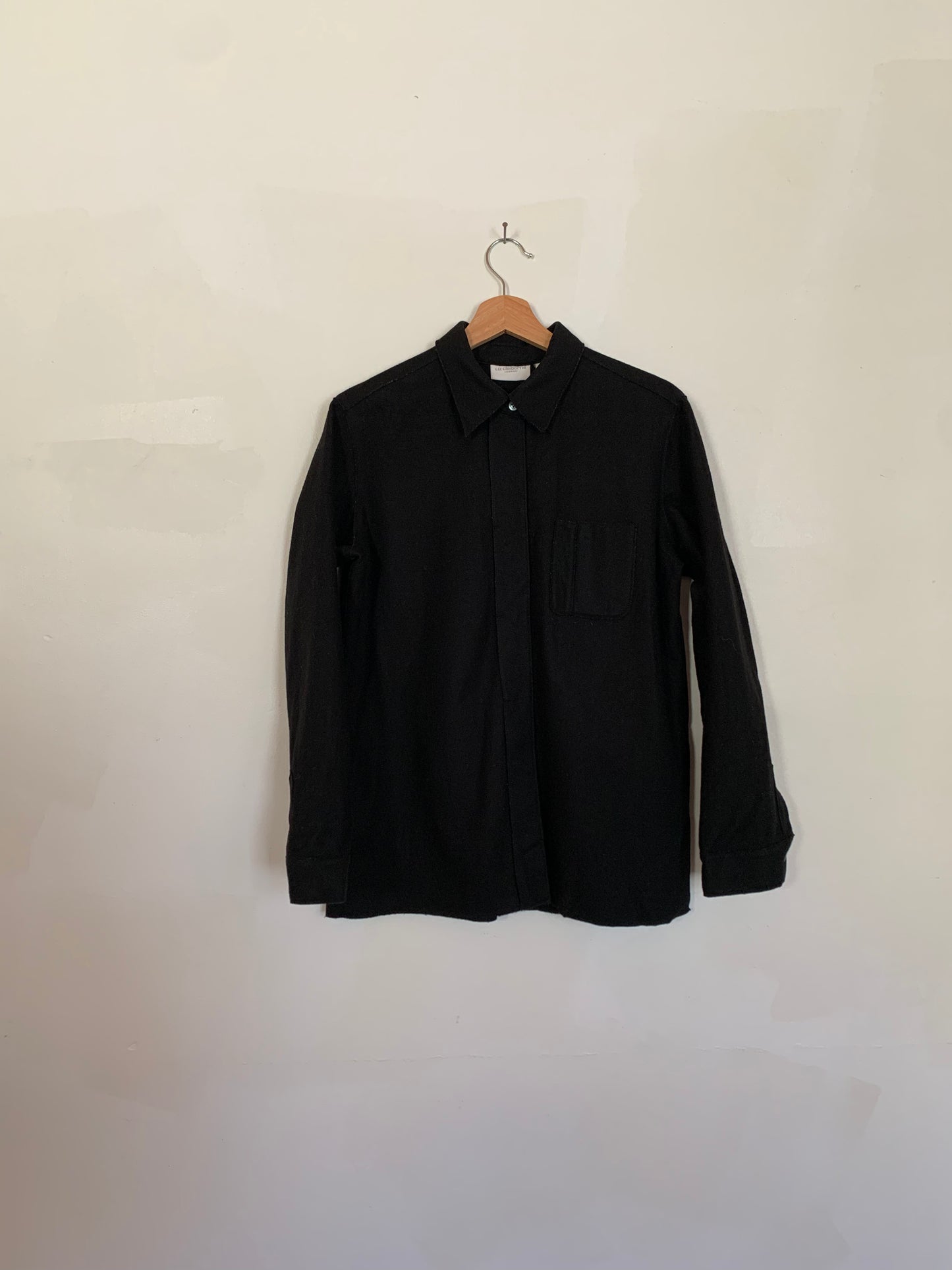 True Black button-up shacket