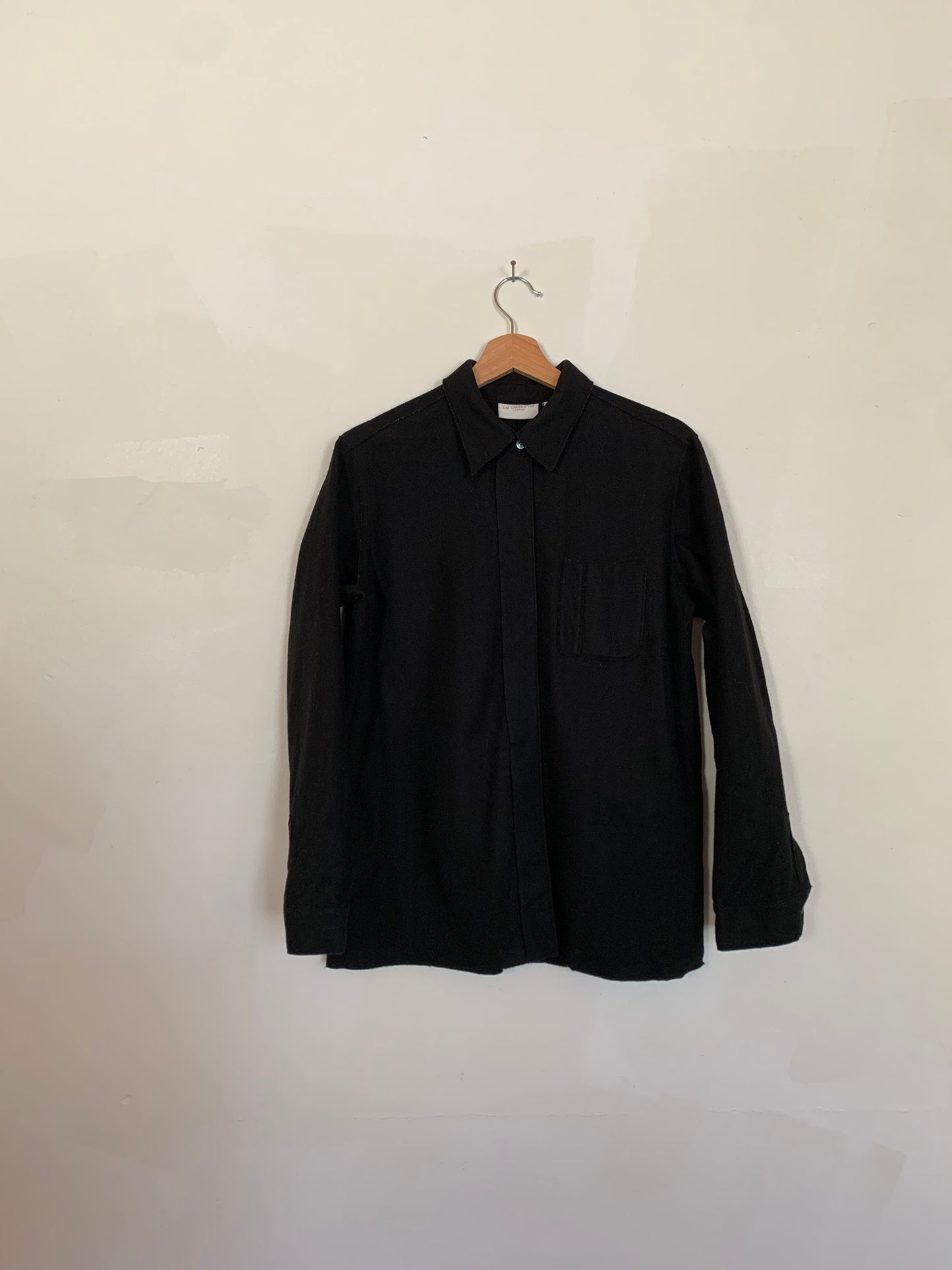 True Black button-up shacket