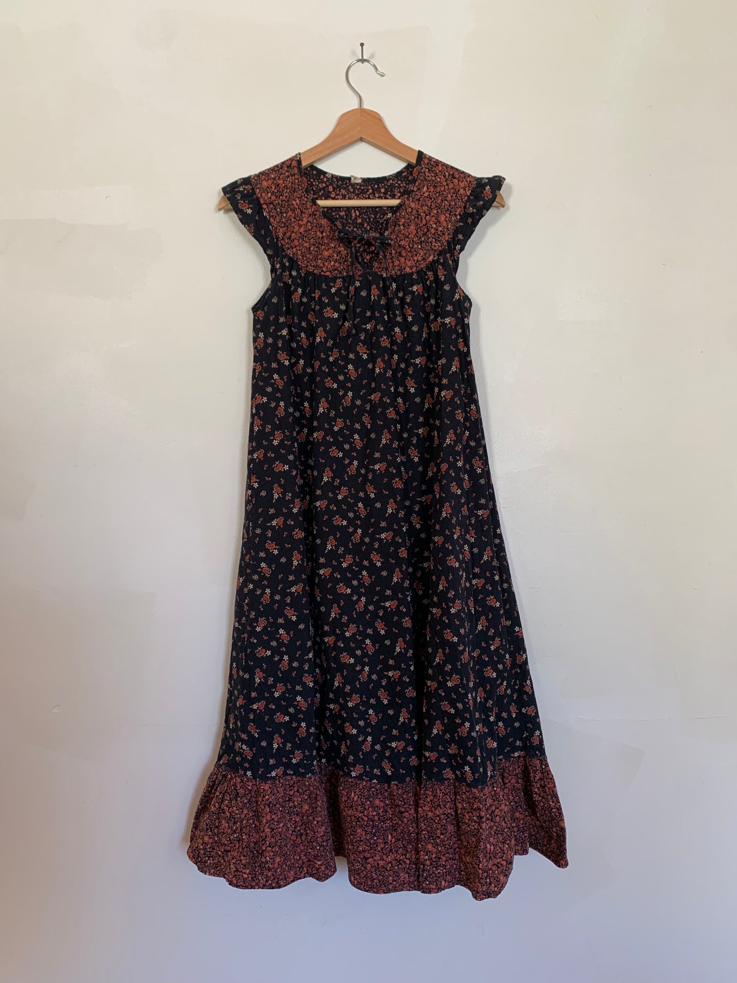 Smock dress with florals