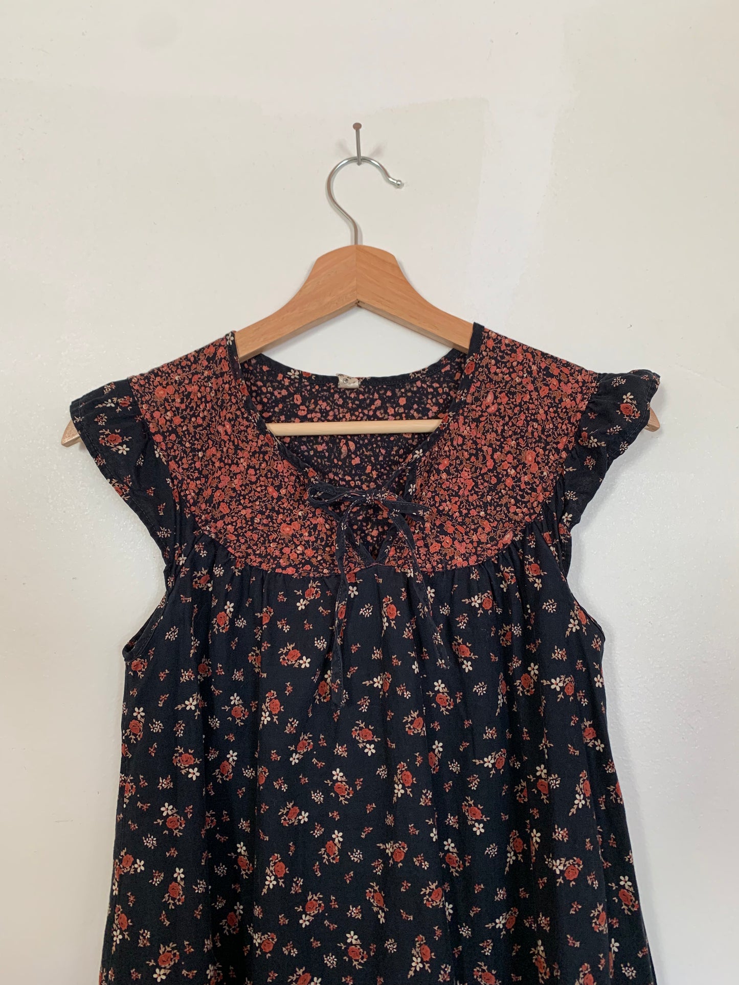 Smock dress with florals