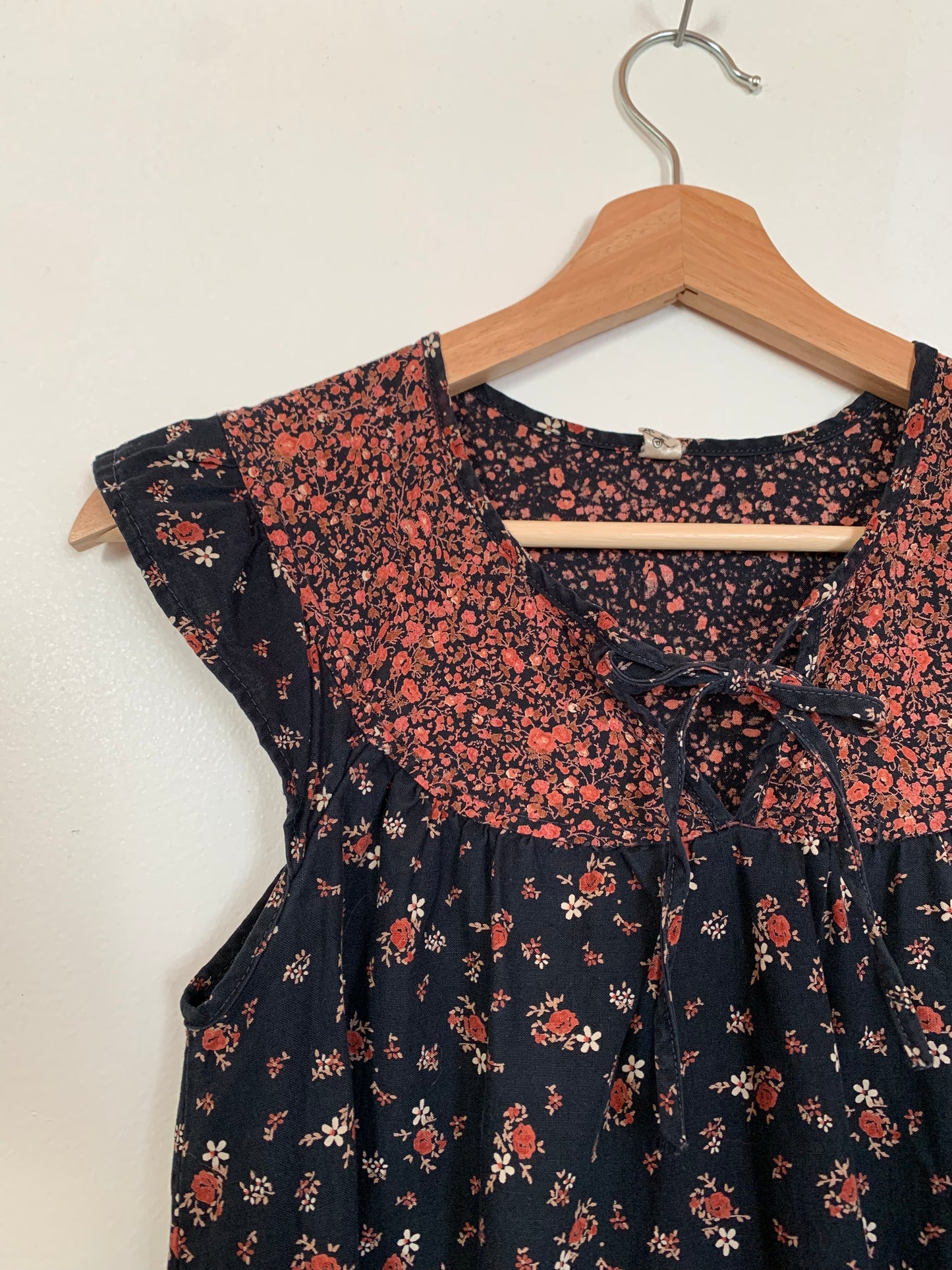 Smock dress with florals