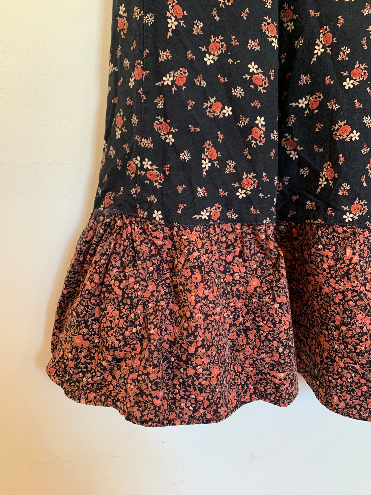 Smock dress with florals