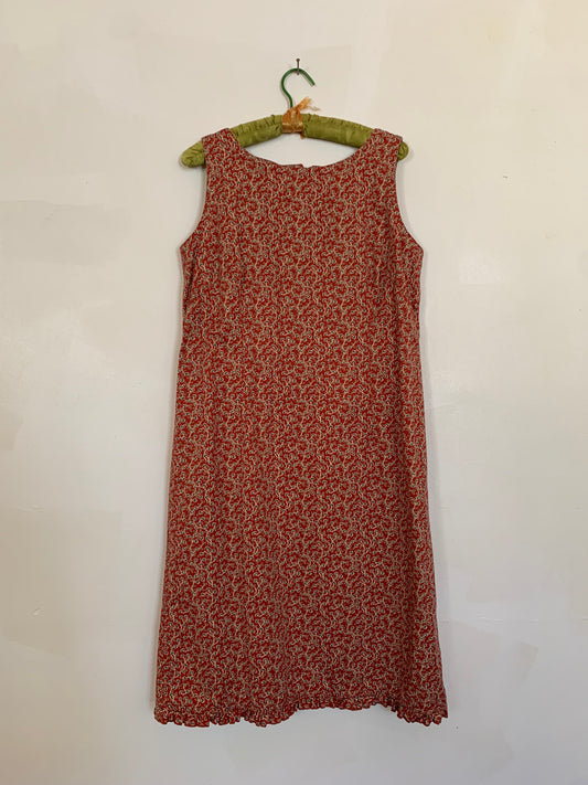 Ruffle hem midi dress