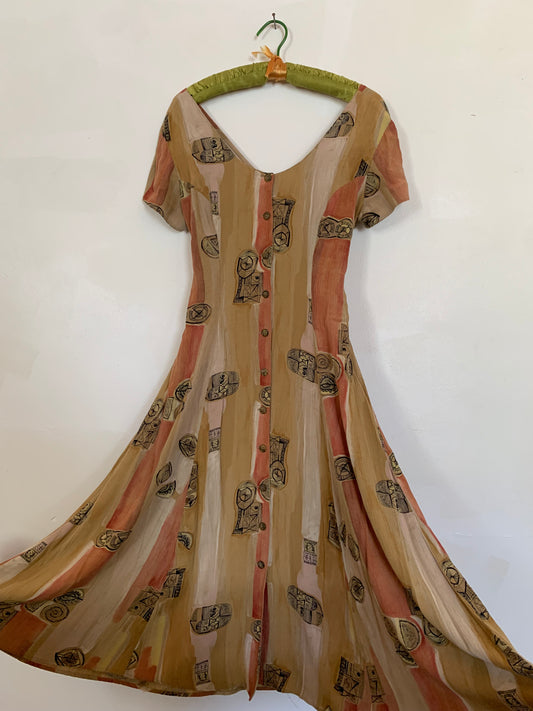 90s earthy maxi dress