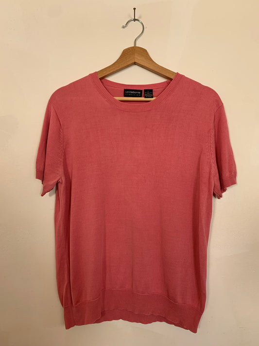 Bubblegum silk knit t-shirt