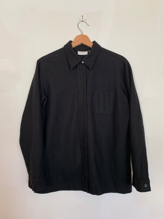 True Black button-up shacket